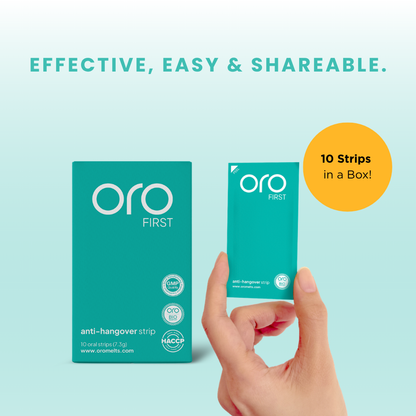 ORO FIRST Hangover Prevention Strips - 1 Box